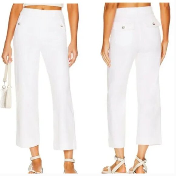 Spanx Pants - NWT Spanx Stretch Twill Cropped Wide Leg Pants In Bright White